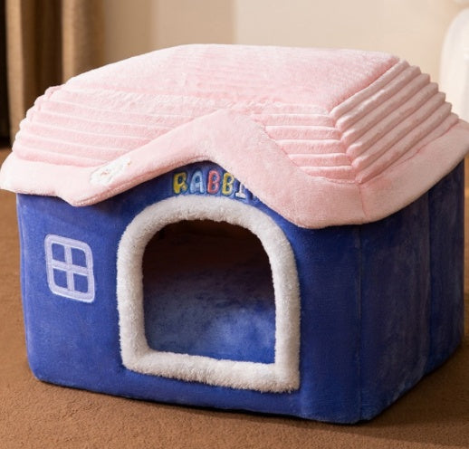 Foldable Dog House Pet Cat Bed Winter Dog Villa Sleep